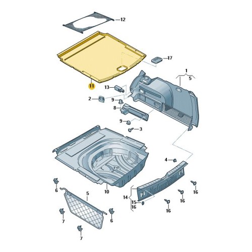 Bagageruimtebekleding Seat Leon